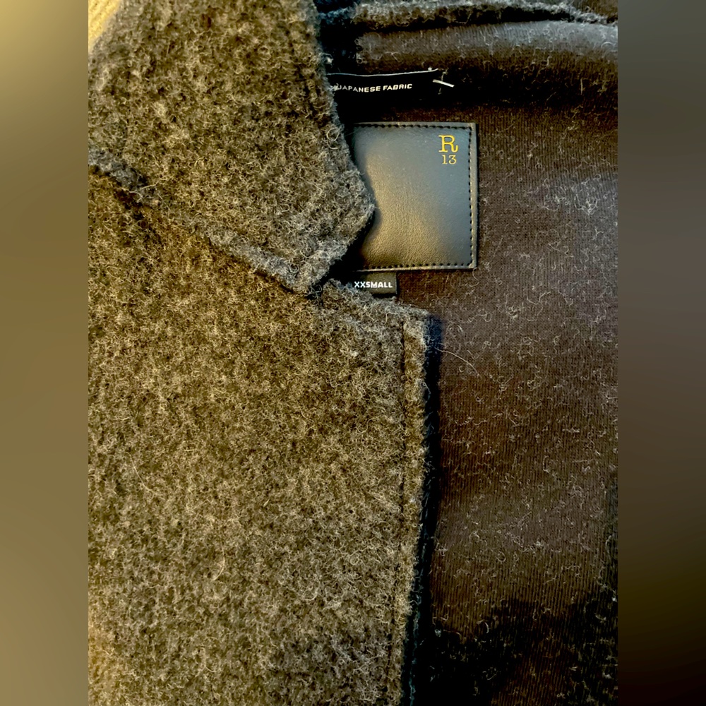 R13 Japanese wool oversized coat, long